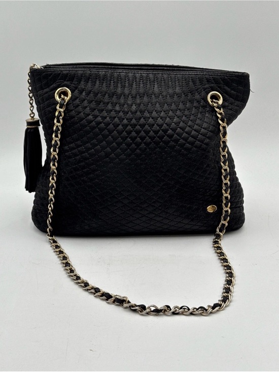 Bally Handbags - Bally Vintage Black Quilted Leather Shoulder Bag with Gold Chain/Accents EUC